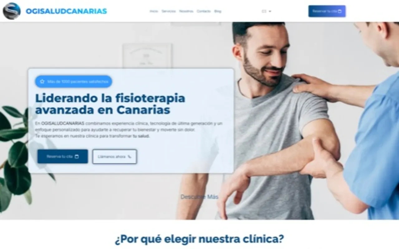 OGI Salud Canarias website hero